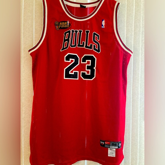1997-98 Michael Jordan BULLS NBA FINALS Jersey - Size 54 - Picture 1 of 5